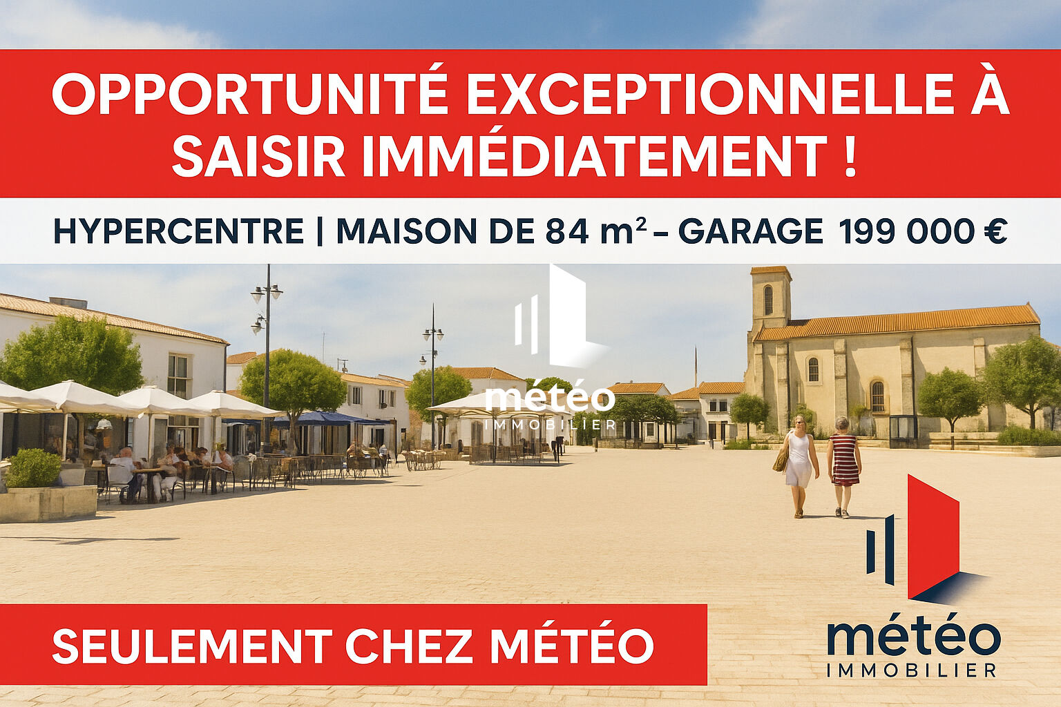Bien d’exception au coeur du centre ville  avec un GARAGE ! À deux pas de la plage ! 2 chambres 84 m2